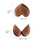 Heart Shaped Walnut Wood Ring Box for Proposal
