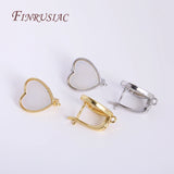 Heart Shell Earring Hooks for DIY Jewelry Making