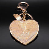 Heart Crystal Bowknot Key Chain for Women Rhinestone Key Ring Jewelry