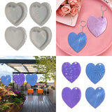 Heart Silicone Mold Resin Keychain DIY Jewelry Casting Molds