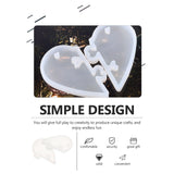 Heart Silicone Puzzle Molds Resin Sign Epoxy Casting Clay Pendant Mold