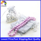 Heart Silver Bronzing Organza Jewelry Packaging Gift Bags 100pcs/lot