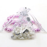 Heart Silver Bronzing Organza Jewelry Packaging Gift Bags 100pcs/lot