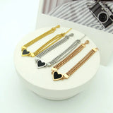 Heart Stainless Steel Silver Chain Bracelet for Women