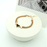 Heart Stainless Steel Silver Chain Bracelet for Women