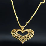 Heart Stainless Steel Necklace Women Love Necklaces Jewelry Gift
