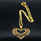 Heart Stainless Steel Necklace Women Love Necklaces Jewelry Gift