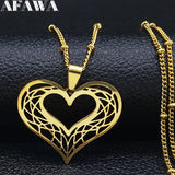 Heart Stainless Steel Necklace Women Love Necklaces Jewelry Gift