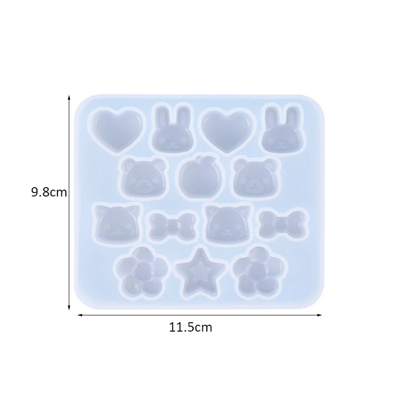 Heart Star Epoxy Resin Silicone Mold DIY Jewelry Making