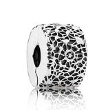 Heart Starry Formation Shining Path Spacer Clip Stopper Bead Fit Europe Bracelet
