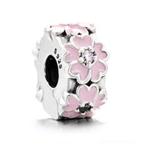 Heart Starry Formation Shining Path Spacer Clip Stopper Bead Fit Europe Bracelet