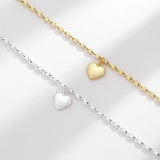 Heart Sterling Silver 925 Charm Bracelet Rosary K Chain Jewelry