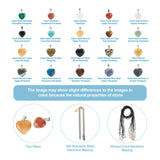 Heart Stone Charm Pendant Necklace Making Kit with Cord