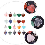 Heart Stones Gemstone Charms DIY Pendant Accessories