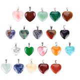 Heart Stones Gemstone Charms DIY Pendant Accessories