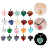 Heart Stones Gemstone Charms DIY Pendant Accessories