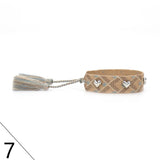 Heart Studded Woven Bracelets Stackable Wrap Bracelet