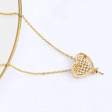 Heart Style Pendant Mount Base for 7-12mm Pearls Stones Beads