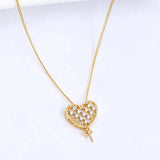 Heart Style Pendant Mount Base for 7-12mm Pearls Stones Beads