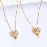 Heart Style Pendant Mount Base for 7-12mm Pearls Stones Beads
