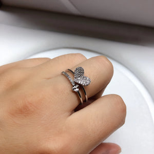 Heart Style Ring Mountings Findings Settings Adjustable Ring