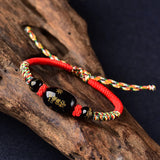 Heart Sutra Red Rope Lucky Bracelet Chinese Style Red Agate Exorcism Bracelet