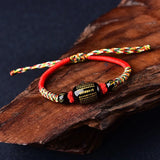Heart Sutra Red Rope Lucky Bracelet Chinese Style Red Agate Exorcism Bracelet