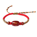 Heart Sutra Red Rope Lucky Bracelet Chinese Style Red Agate Exorcism Bracelet