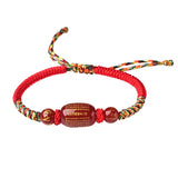 Heart Sutra Red Rope Lucky Bracelet Chinese Style Red Agate Exorcism Bracelet