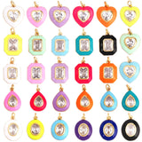 Enamel Charm Neon Pink Orange Turquoise for Necklace Bracelet