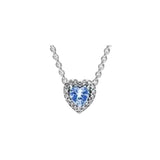 Heart Temperament With CZ Necklace 925 Sterling Silver Jewelry