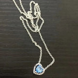Heart Temperament With CZ Necklace 925 Sterling Silver Jewelry