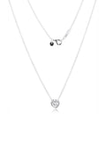Timeless Elegance Necklace With Clear CZ 925 Sterling Silver Jewelry