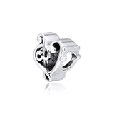 Heart Treble Clef Charm 925 Silver Fits Beads Bracelets Necklaces DIY