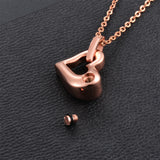 Heart Urn Necklace Stainless Steel Rhinestone Cremation Pendant For Ashes