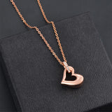 Heart Urn Necklace Stainless Steel Rhinestone Cremation Pendant For Ashes