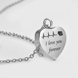 Heart Urn Necklace for Ashes I Love You Forever Cremation Jewelry