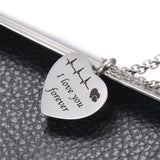 Heart Urn Necklace for Ashes I Love You Forever Cremation Jewelry