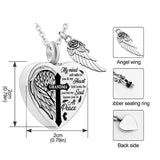 Heart Urn Necklace for Ashes Cremation Jewelry Women Stainless Steel