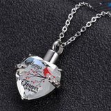 Crystal Heart Urn Necklace for Ashes Keepsake Pendant