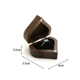 Heart Walnut Wood Ring Box Engagement Proposal