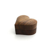 Heart Walnut Wood Ring Box Engagement Proposal