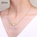 Personalized Name Heart Necklace for Women