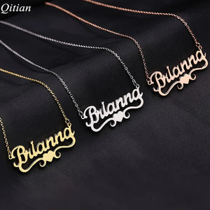 Personalized Name Heart Necklace for Women