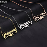 Personalized Name Heart Necklace for Women