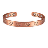 Heart Women Lymph Drainage Magnetic Bracelet Copper Magnet Therapy Pain Relief