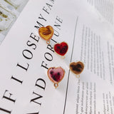 Heart Wool Stuff Stud Earring Accessories Necklace Supplies KP2098