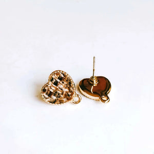 Heart Wool Stuff Stud Earring Pendant Necklace Supplies for Jewelry Making