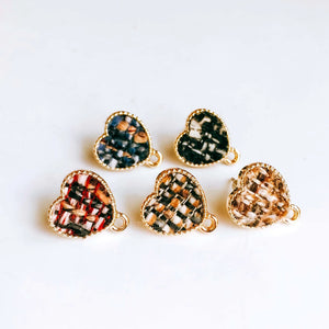 Heart Wool Stuff Stud Earring Pendant Necklace Supplies for Jewelry Making