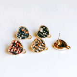 Heart Wool Stuff Stud Earring Pendant Necklace Supplies for Jewelry Making